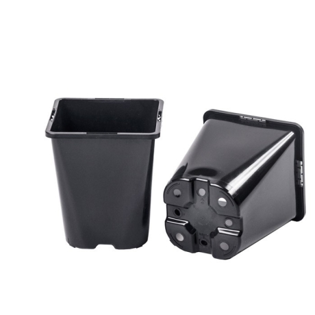 Doniczka produkcyjna kwadratowo okrągła V1L, 11х11х11cm z miejscem na etykietę - Zdjęcie №1